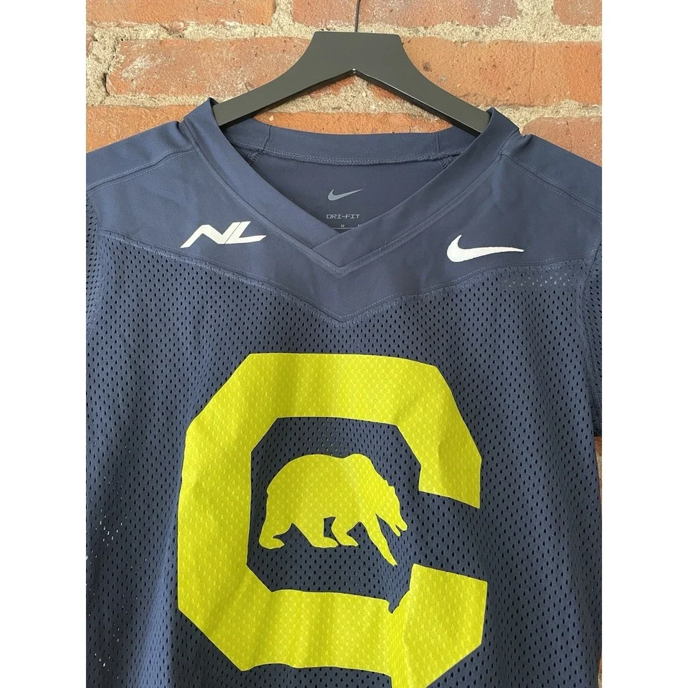 NWT Nike Mesh Flag Football Jersey Youth Boy's‎ M navy blue Cali Dri-Fit #1